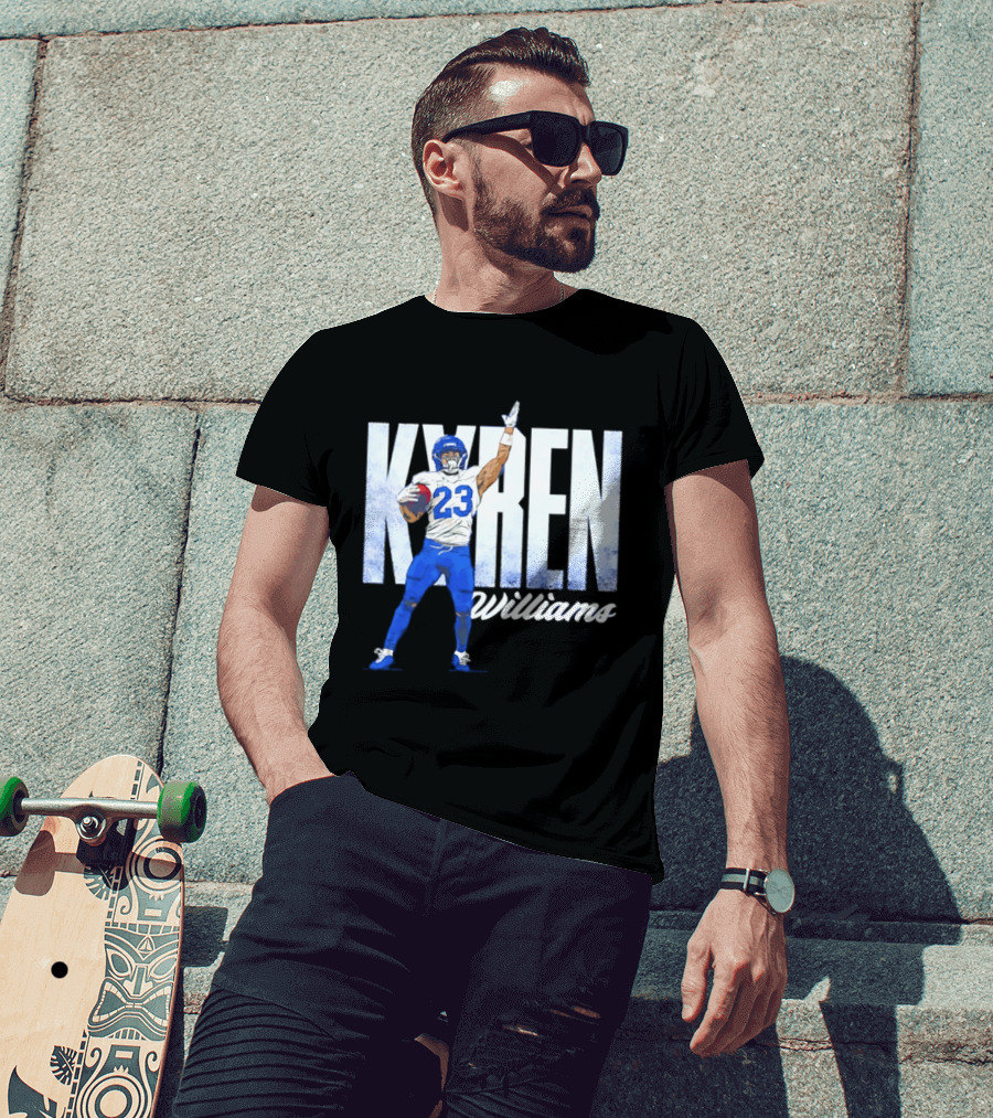 Kyren Williams Los Angeles Rams 23 Football Player Pose T-Shirt