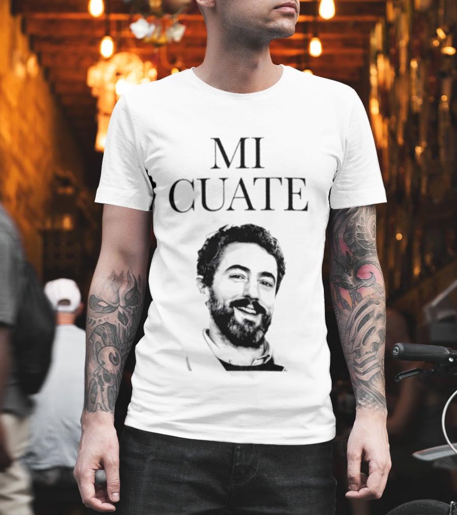 Luis Gerardo Méndez Mi Cuate Retro Black And White T-Shirt
