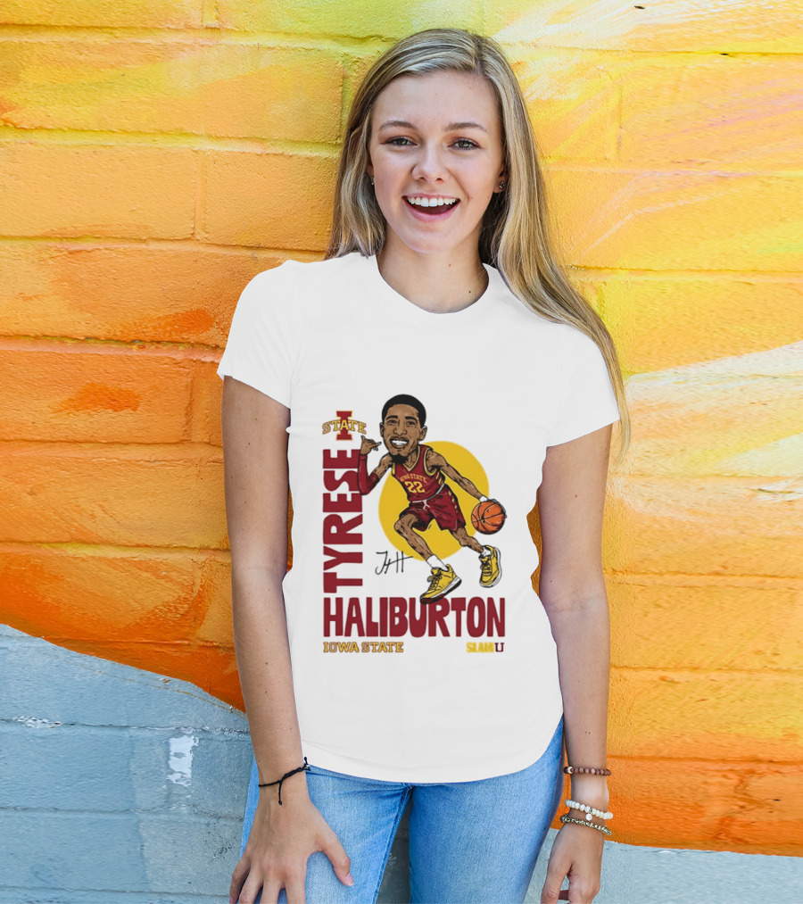 Tyrese Haliburton Iowa State Cyclones Basketball Caricature 22 T-Shirt