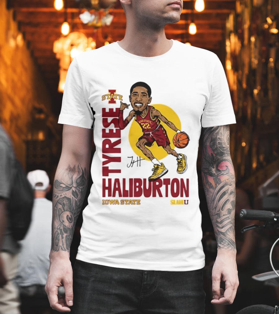 Tyrese Haliburton Iowa State Cyclones Basketball Caricature 22 T-Shirt