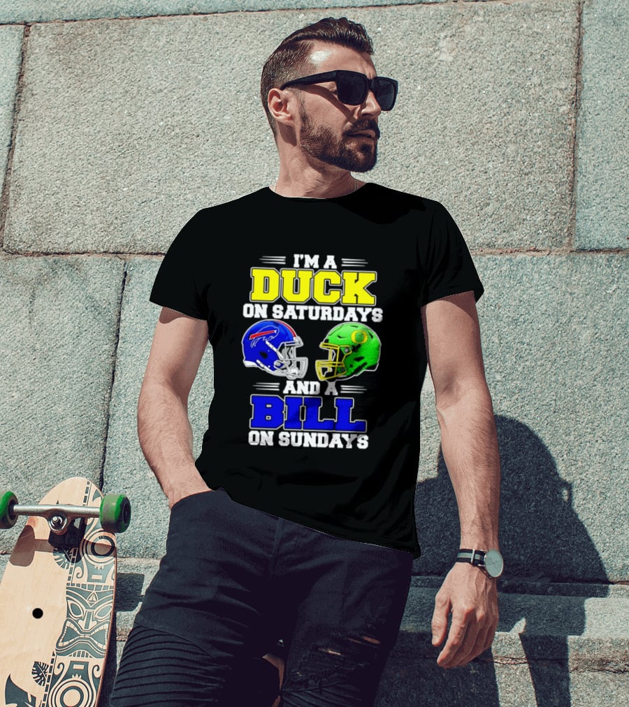 I'm A Duck On Saturdays And A Bill On Sundays Football Helmet Design 2026 T-Shirt