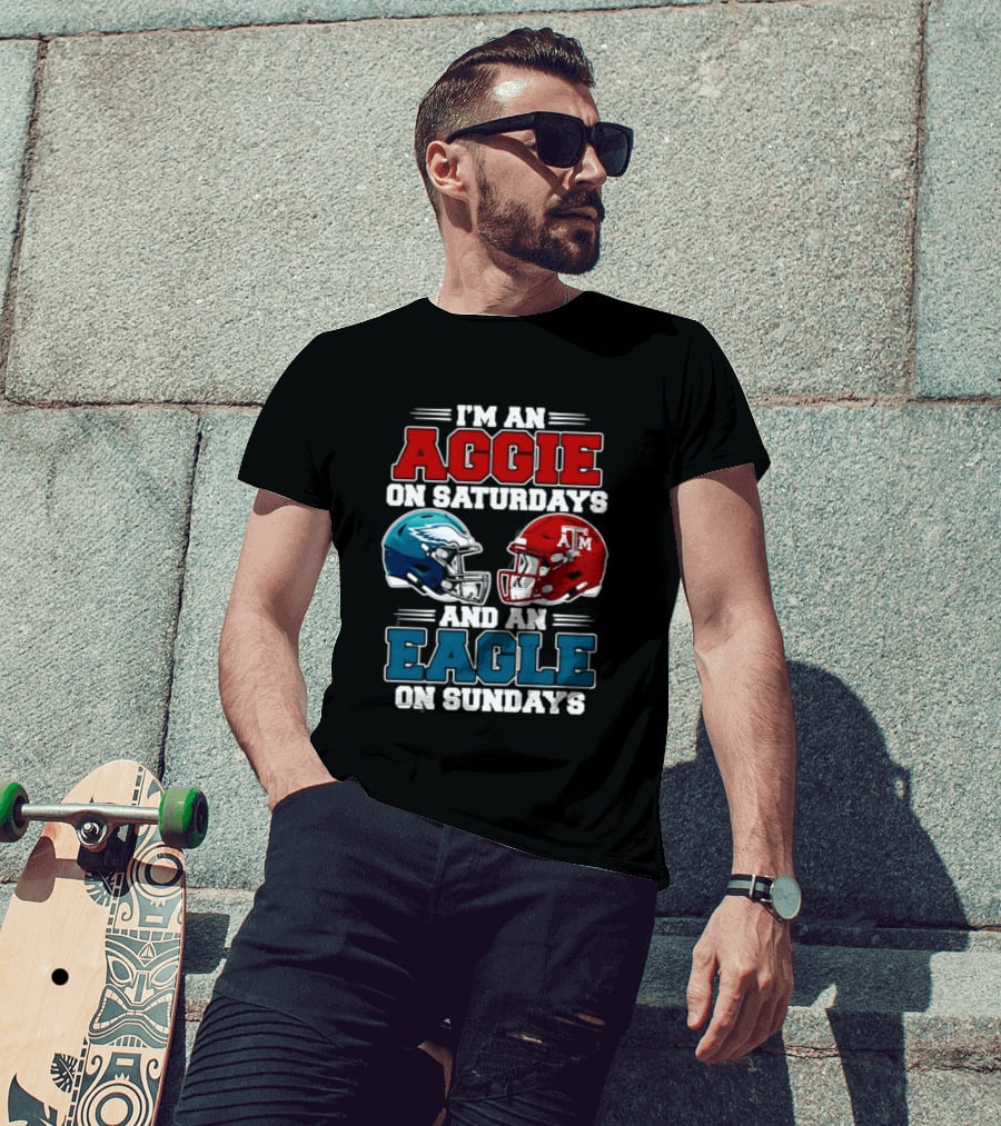 I'm An Aggie On Saturdays And An Eagle On Sundays Football 2026 T-Shirt