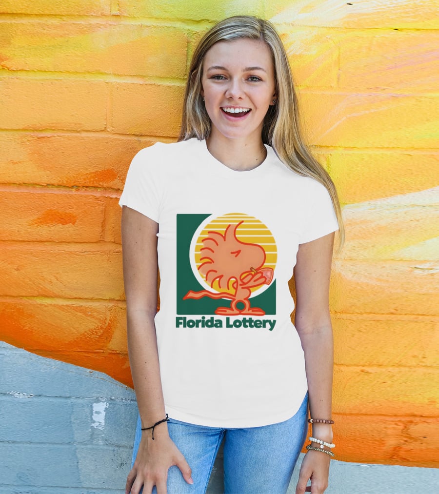 Woodstock Florida Lottery Peanuts Snoopy Sun T-Shirt