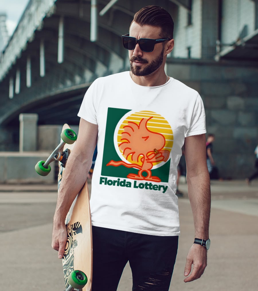 Woodstock Florida Lottery Peanuts Snoopy Sun T-Shirt