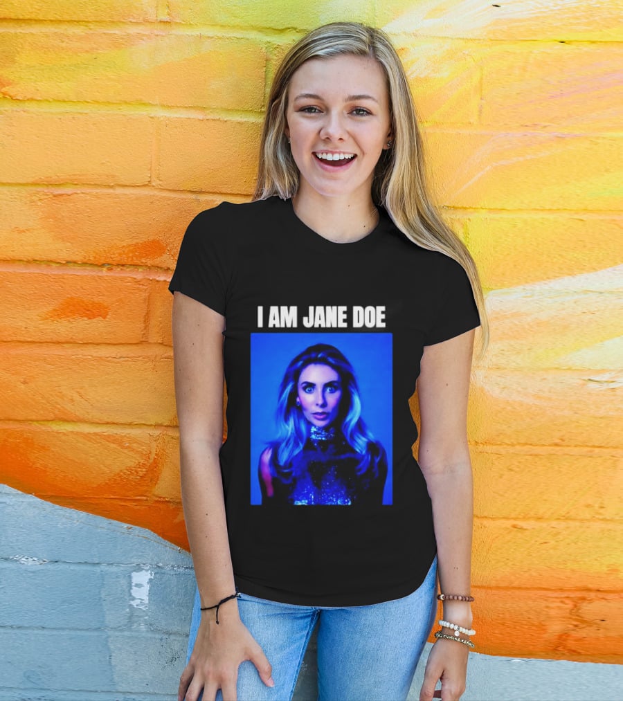 I Am Jane Doe Blue Portrait Mystique T-Shirt