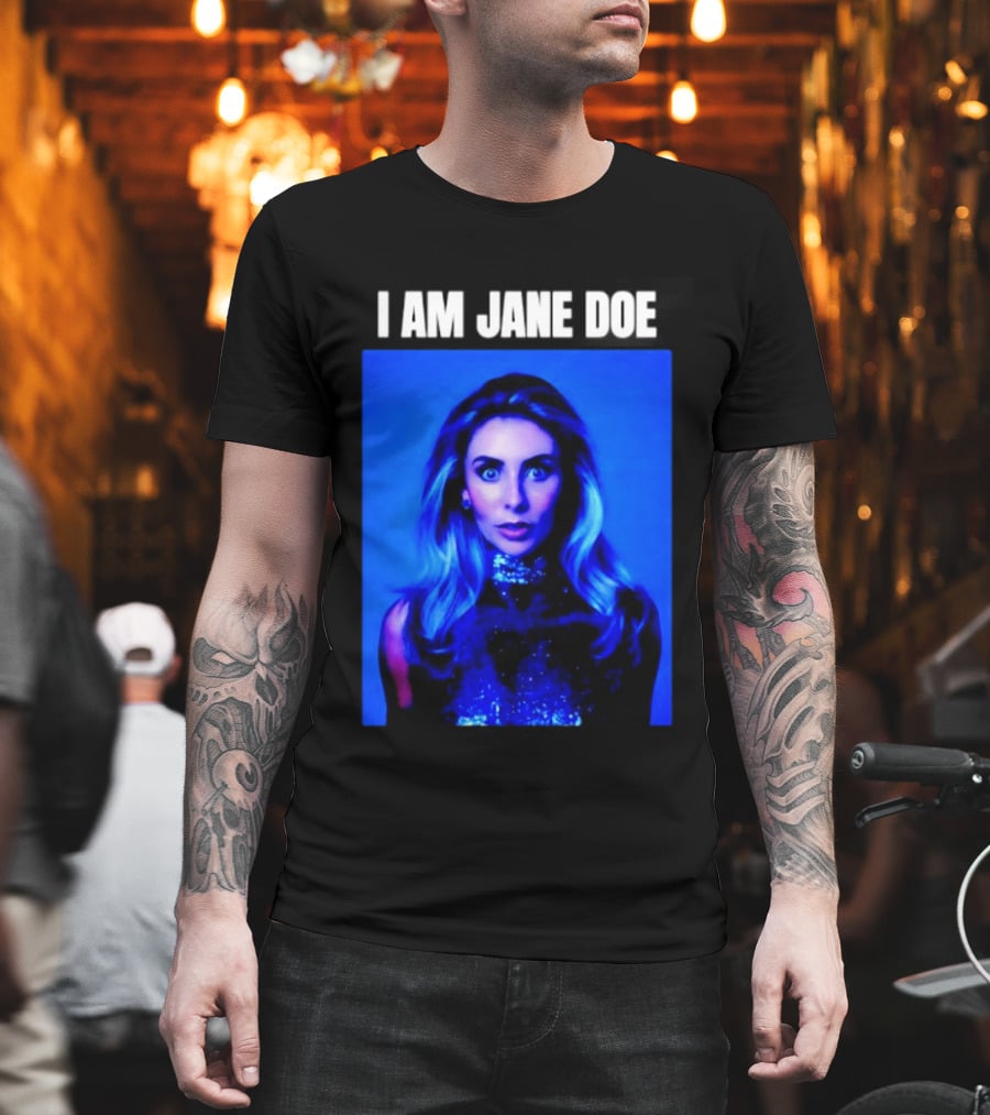 I Am Jane Doe Blue Portrait Mystique T-Shirt