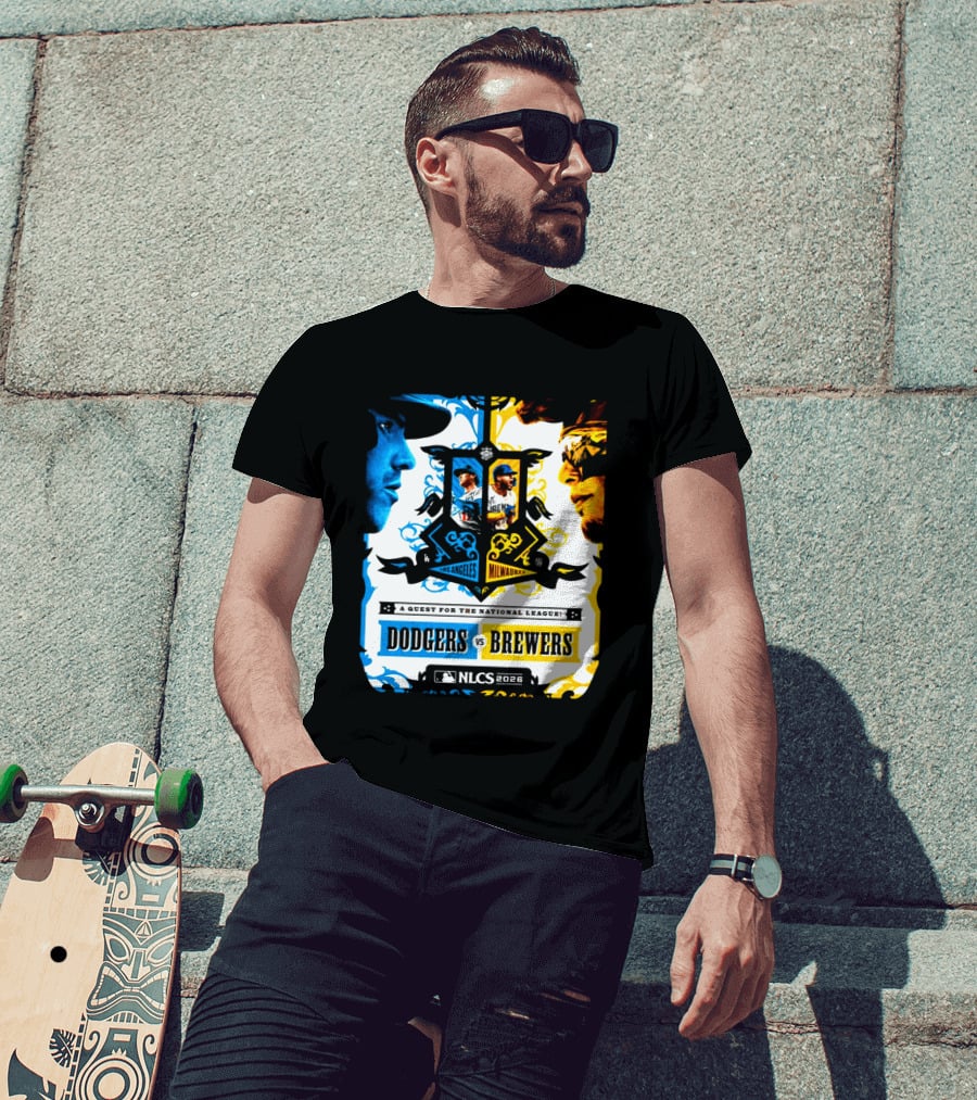 MLB Los Angeles Dodgers Brewers NLCS 2026 Head To Head Quest For The National League T-Shirt