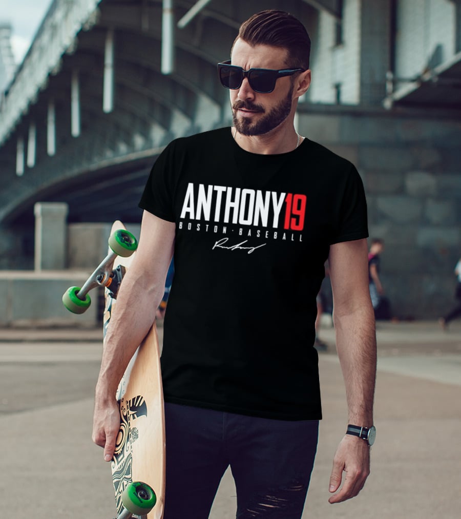 Anthony 19 Boston Baseball Signature T-Shirt