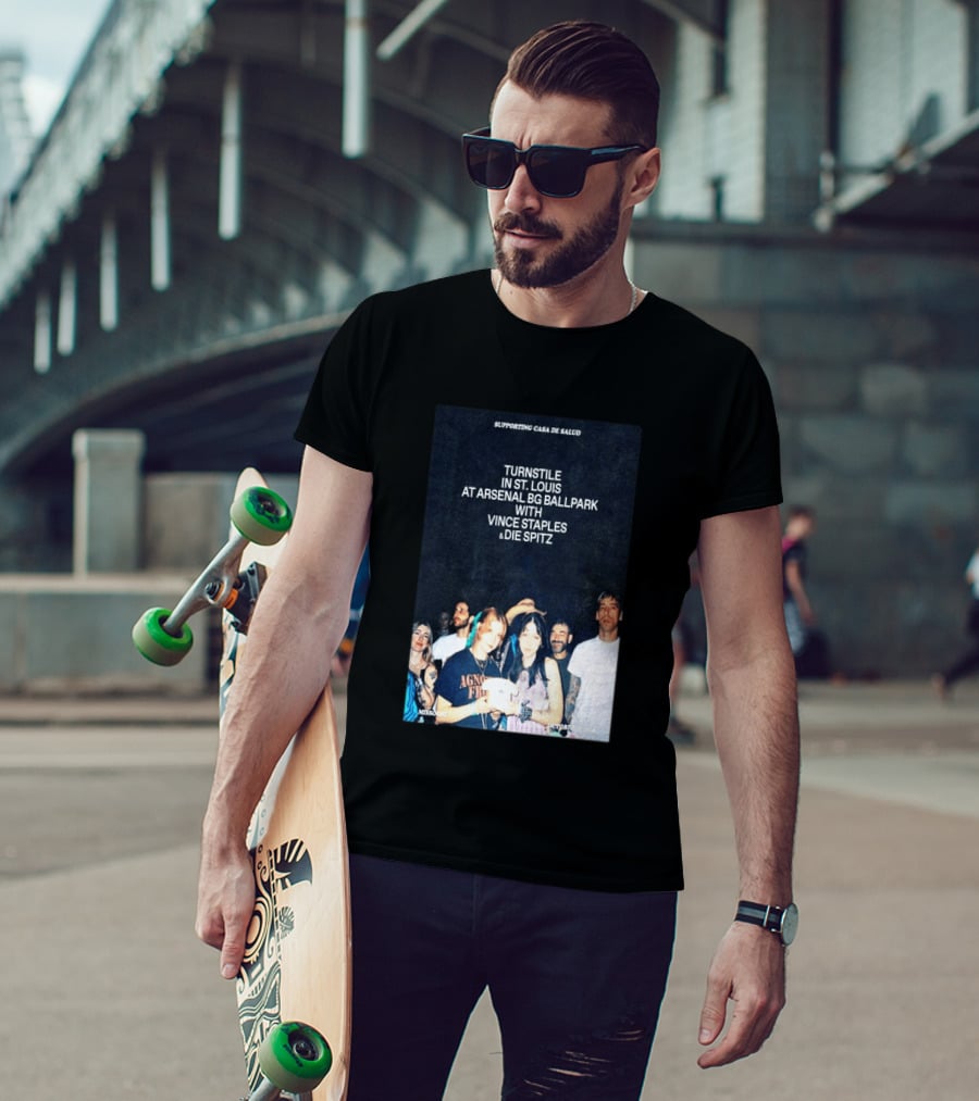 Turnstile St. Louis Arsenal BG Ballpark Vince Staples Die Spitz October 2026 Supporting Casa De Salud Missouri T-Shirt