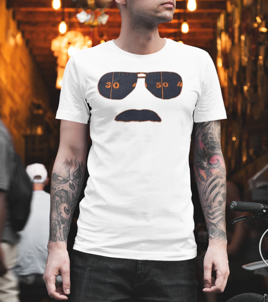 Chicago Bears Mike Ditka Sunglasses Mustache 30 40 50 T-Shirt