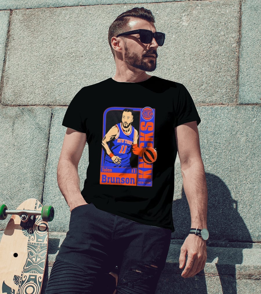 New York Knicks Jalen Brunson 11 Player Card 2026 T-Shirt