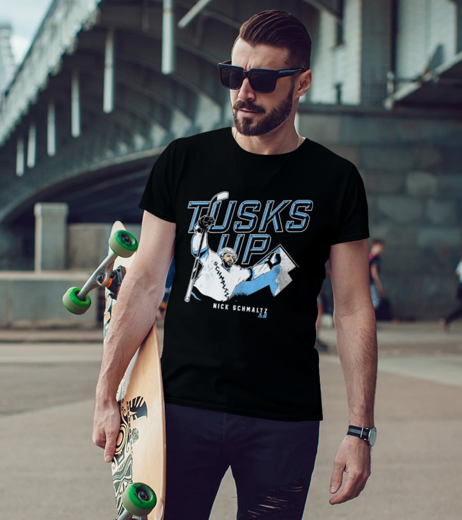 Nick Schmaltz Tusks Up Hockey Celebration T-Shirt