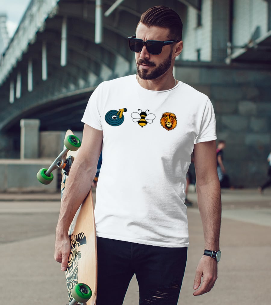 Hose Bee Lion Rebus Puzzle Bumblebee Wordplay T-Shirt