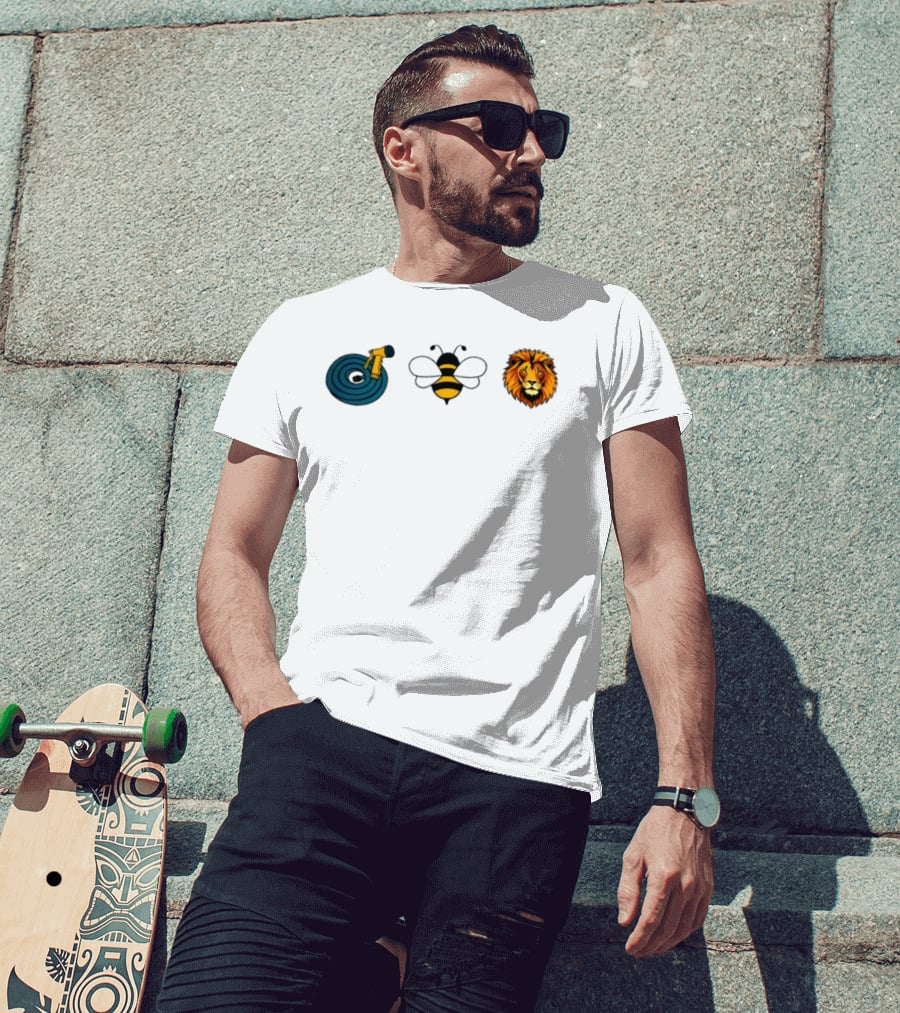 Hose Bee Lion Rebus Puzzle Bumblebee Wordplay T-Shirt