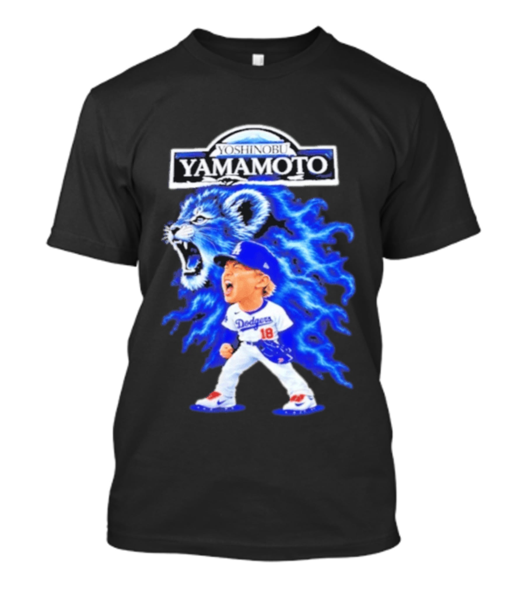 Yoshinobu Yamamoto Los Angeles Dodgers Baby Lion T-Shirt
