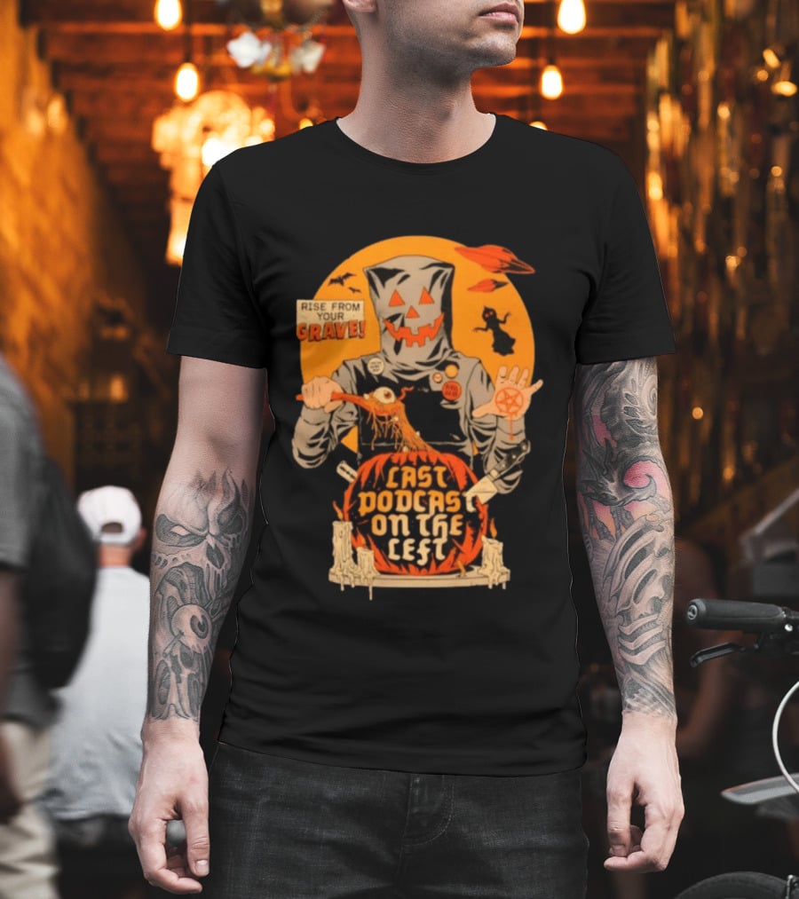 Last Podcast On The Left Rise From Your Grave Halloween Pumpkin Horror Mask T-Shirt