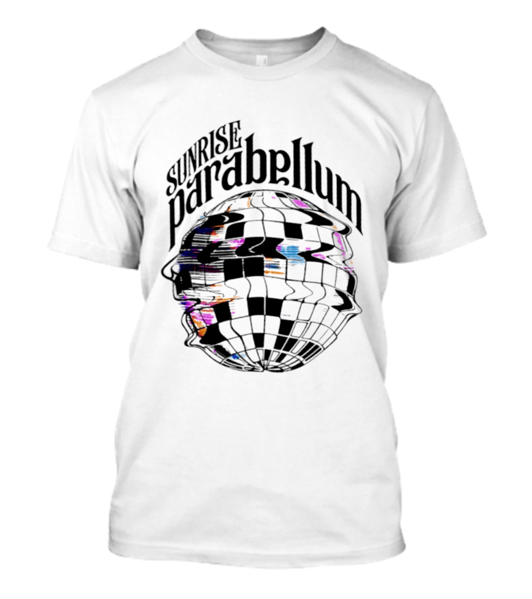 Sunrise Parabellum Glitch Disco Ball Retro Psychedelic Aesthetic T-Shirt