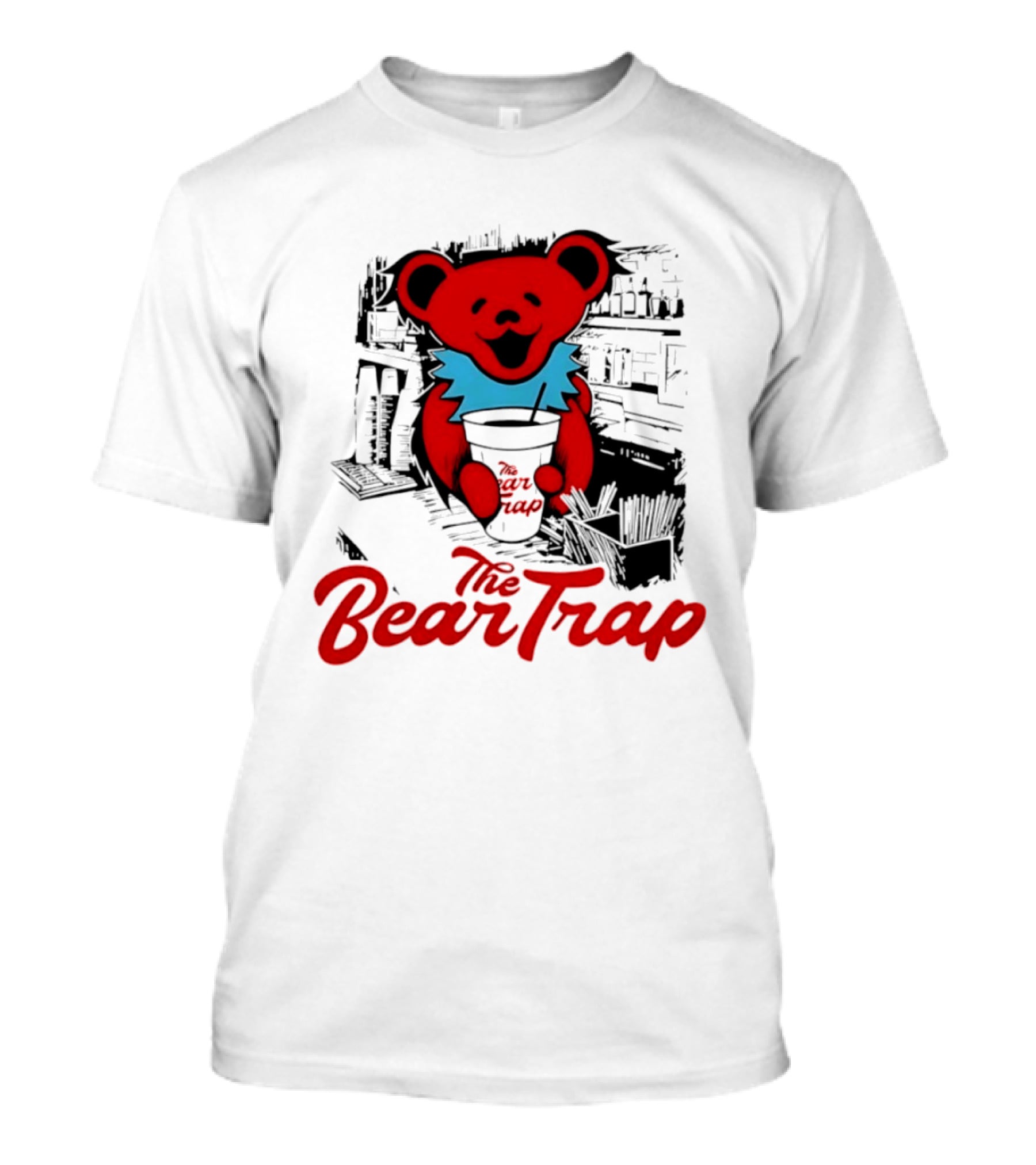 The Bear Trap Grateful Dead Dancing Bear Vintage Barista Vibes T-Shirt