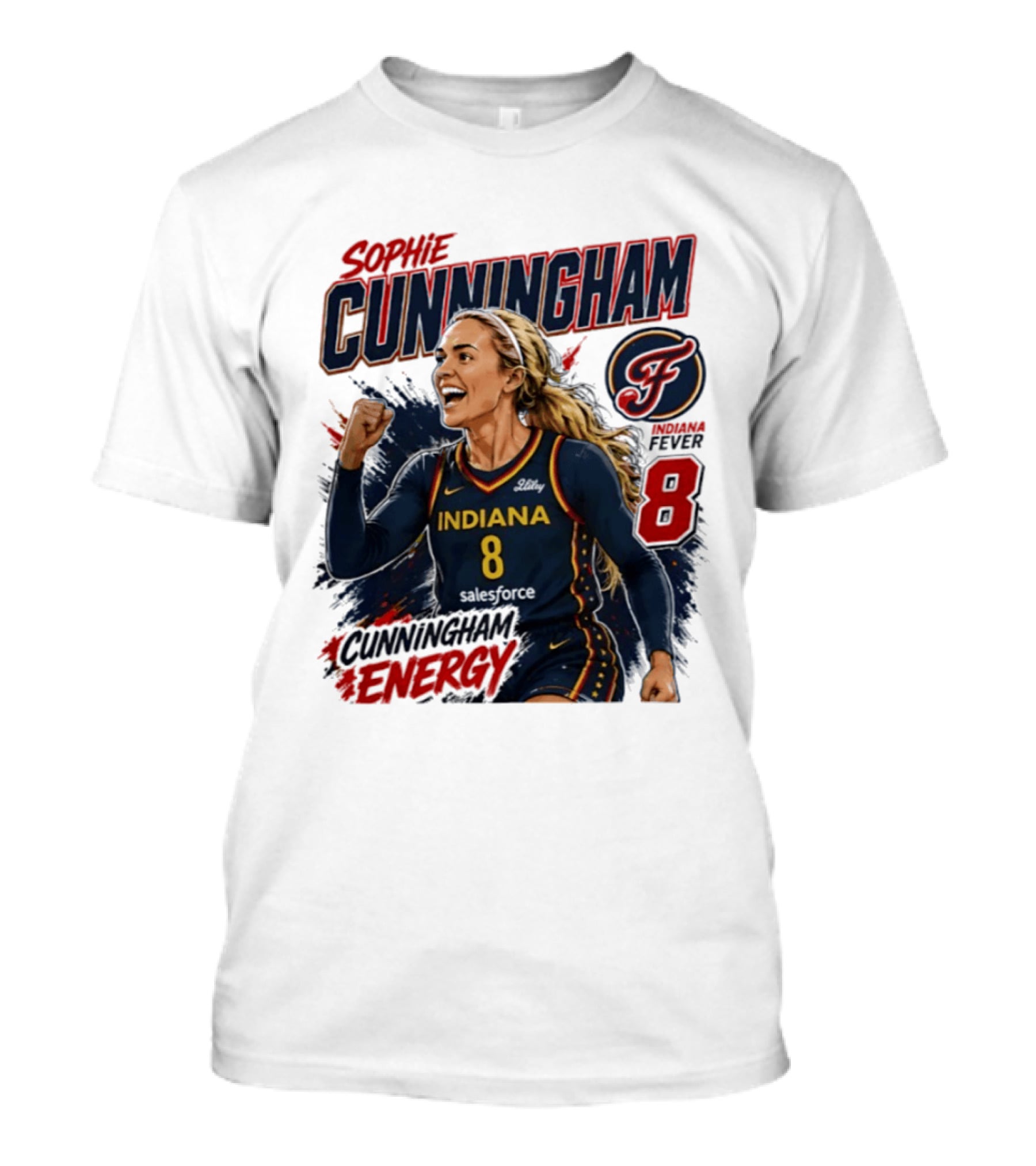 Sophie Cunningham Indiana Fever Energy WNBA 8 T-Shirt