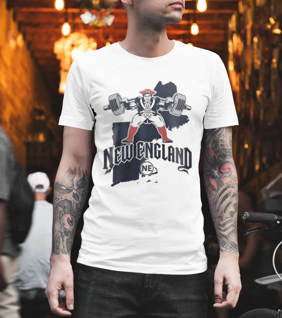 New England Patriots Warrior Map 2026 White NFL NE T-Shirt