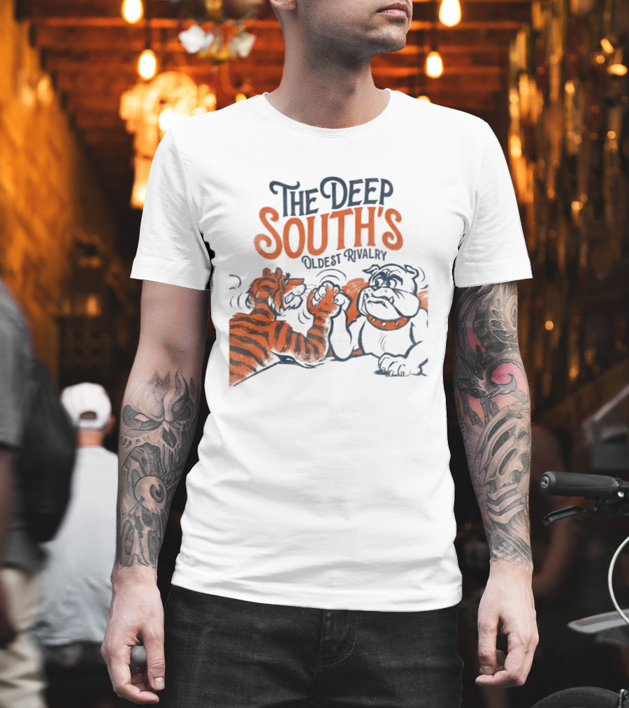 The Deep South's Oldest Rivalry Tiger Vs Bulldog T-Shirt