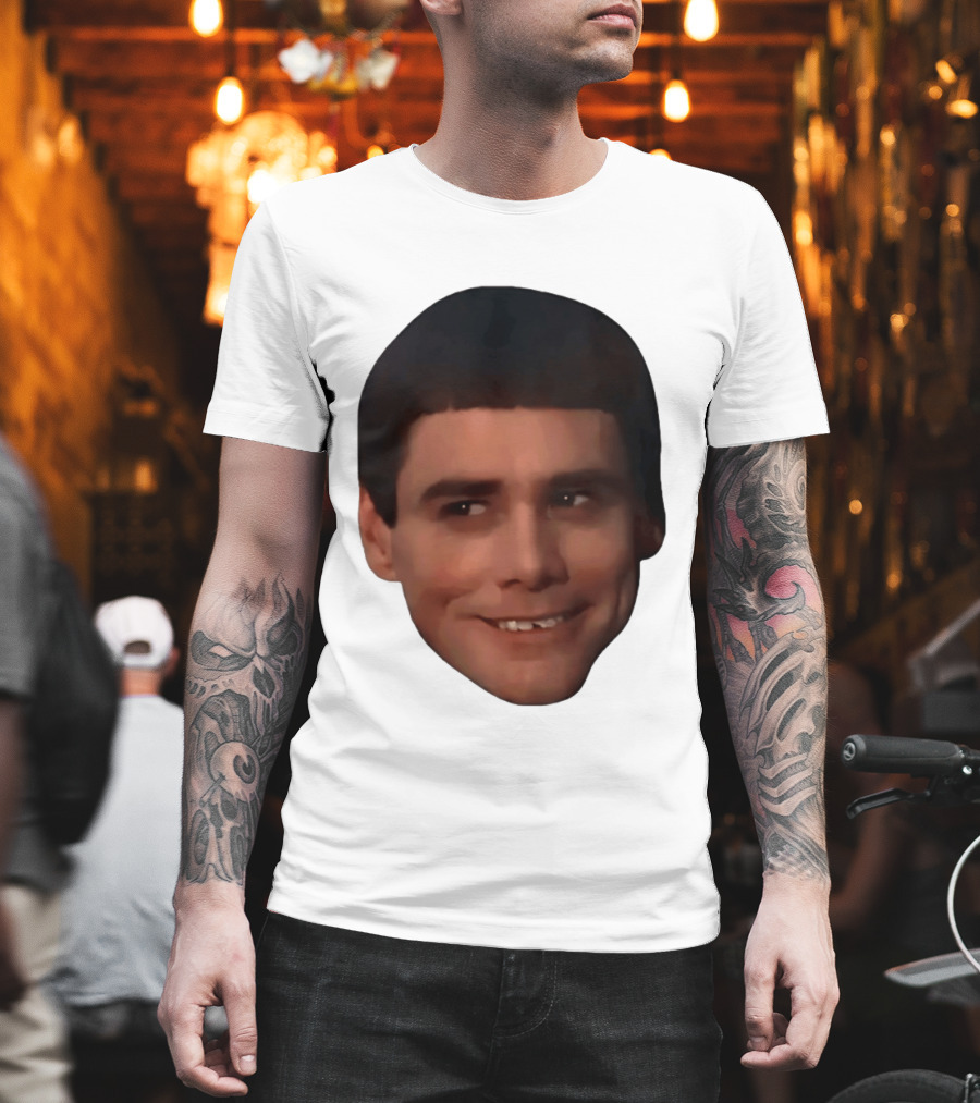 Jim Carrey Lloyd Christmas Dumb And Dumber Face Meme T-Shirt