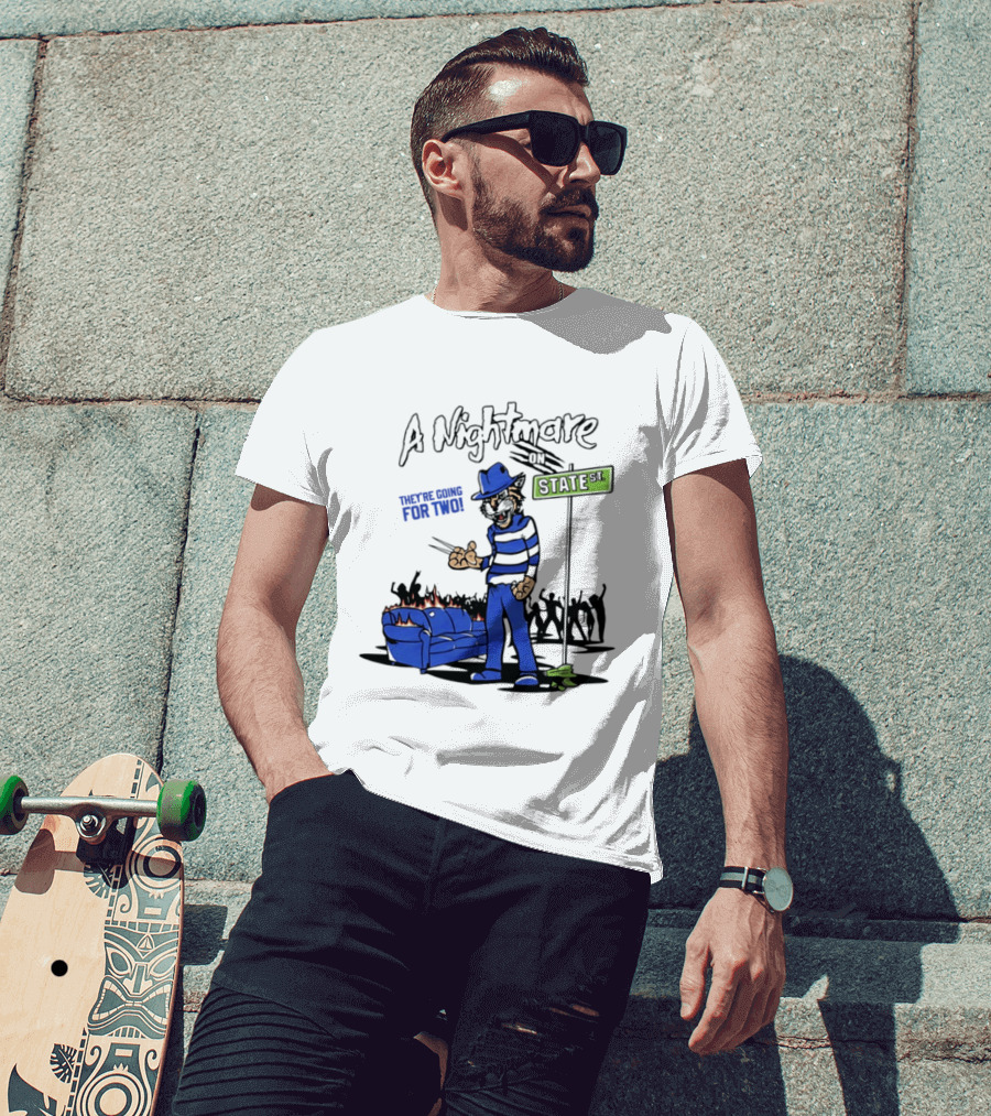 A Nightmare On State St They're Going For Two Kentucky T-Shirt