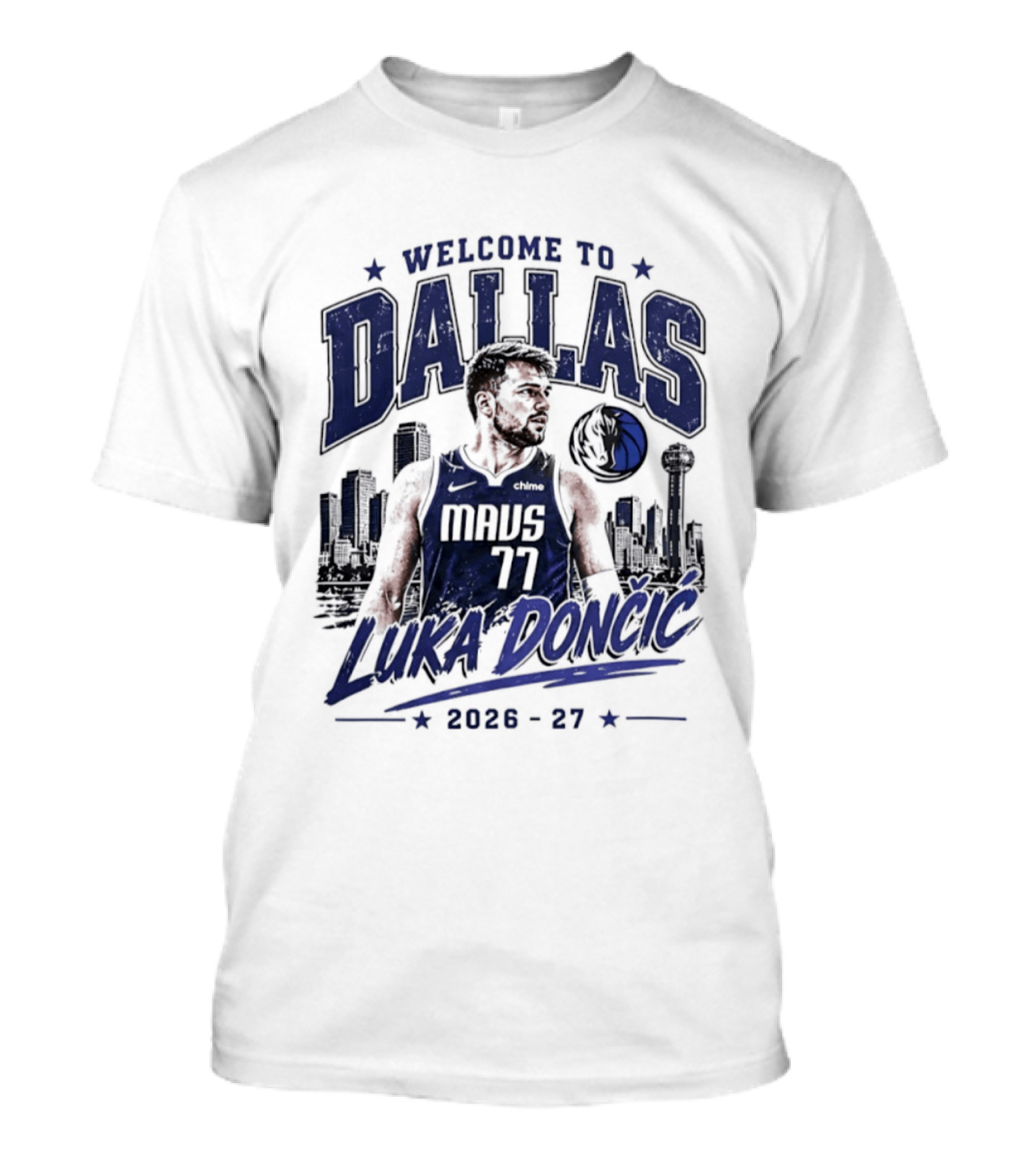Welcome To Dallas Luka Dončić Mavs 77 NBA 2026 27 T-Shirt