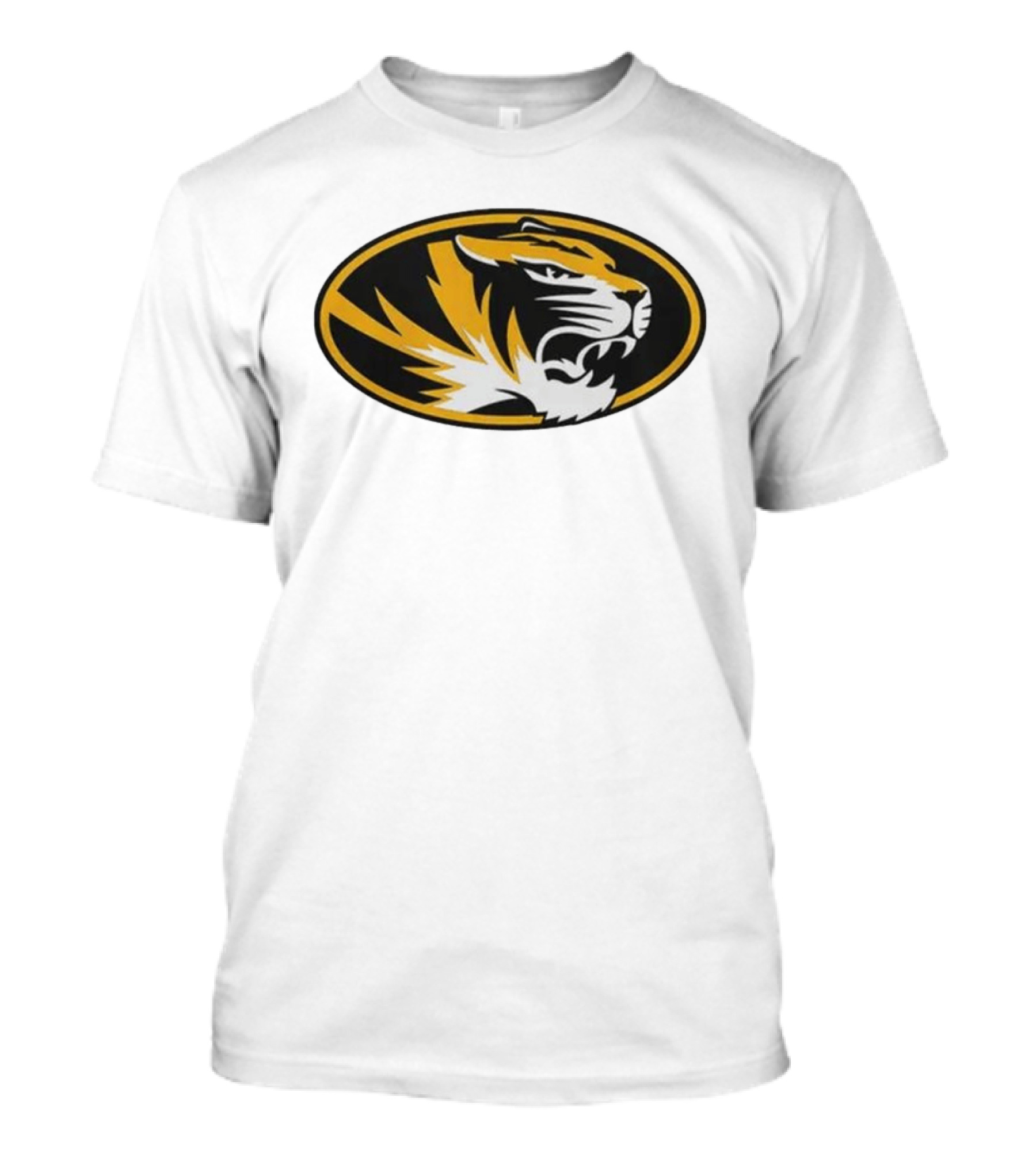 Missouri Tigers Mizzou NCAA 2026 White Tigers Oval T-Shirt