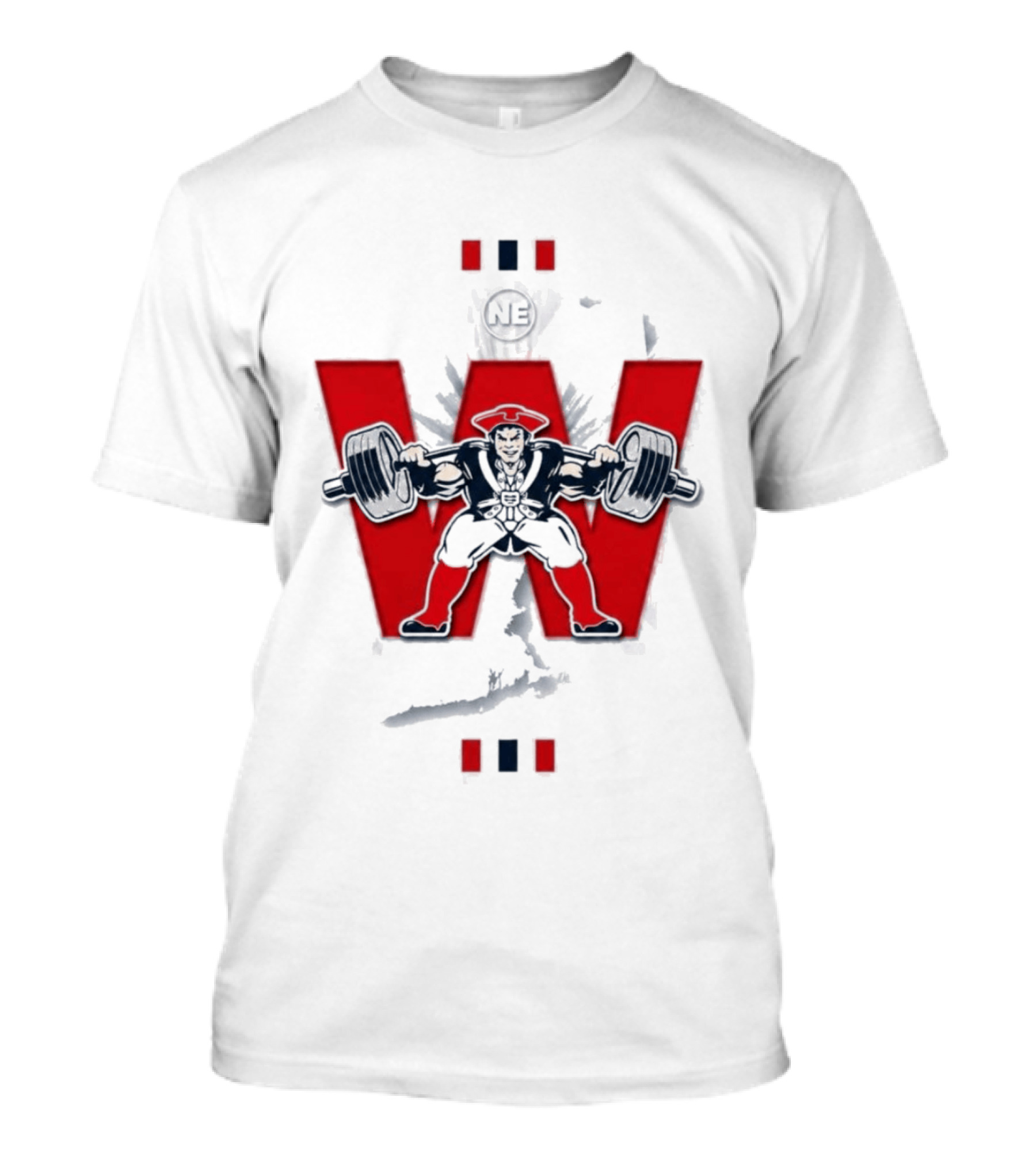 NE Patriots Weightlifting Strong Victory T-Shirt