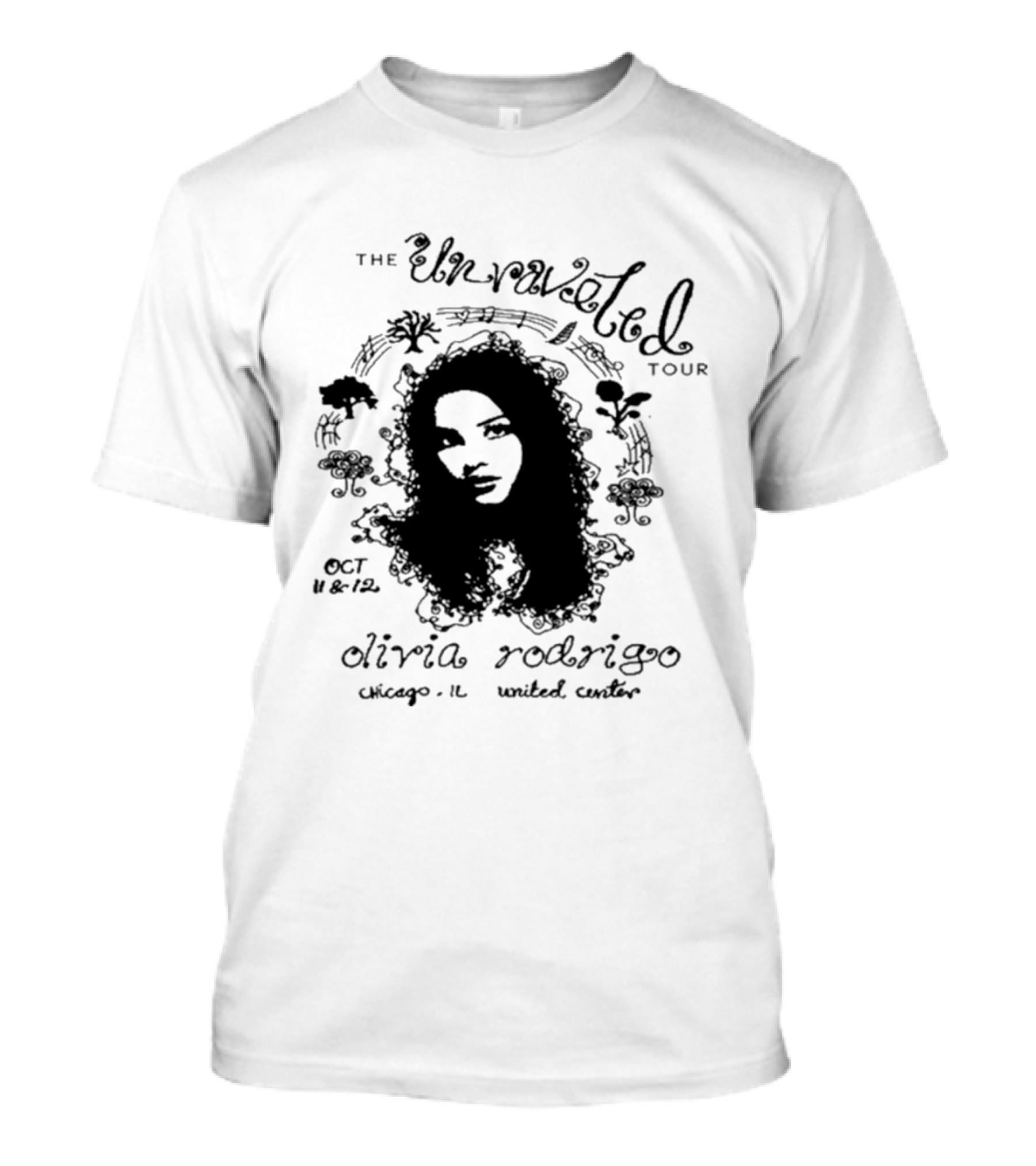 The Unraveled Tour Olivia Rodrigo Oct 12 2026 Chicago IL United Center T-Shirt