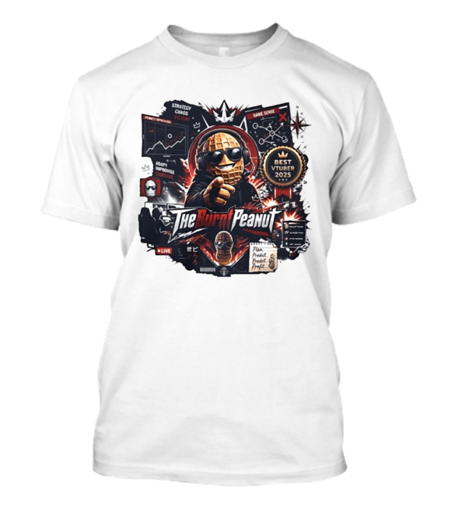 The Burnt Peanut Strategy Chaos Best VTuber 2025 T-Shirt