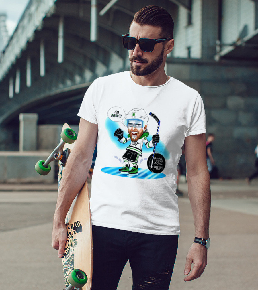 Tyler Seguin Dallas Stars I'm Back Game Tying Goal Hockey Caricature T-Shirt