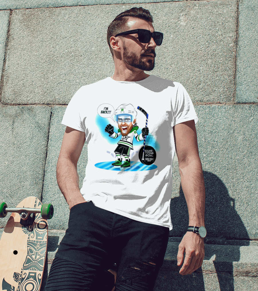 Tyler Seguin Dallas Stars I'm Back Game Tying Goal Hockey Caricature T-Shirt