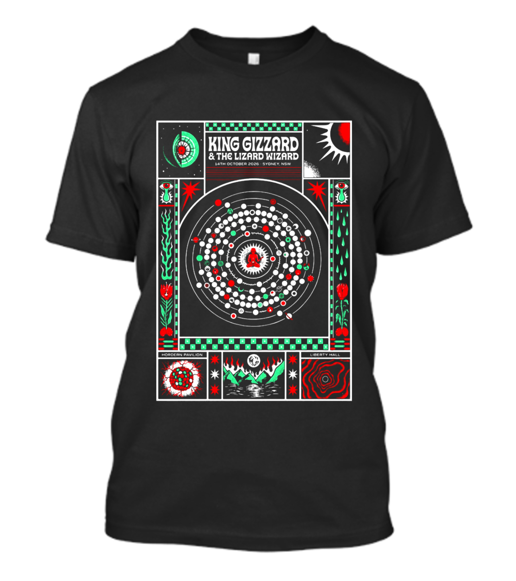 King Gizzard And The Lizard Wizard Sydney 14th October 2026 Morden Pavilion Liberty Hall T-Shirt