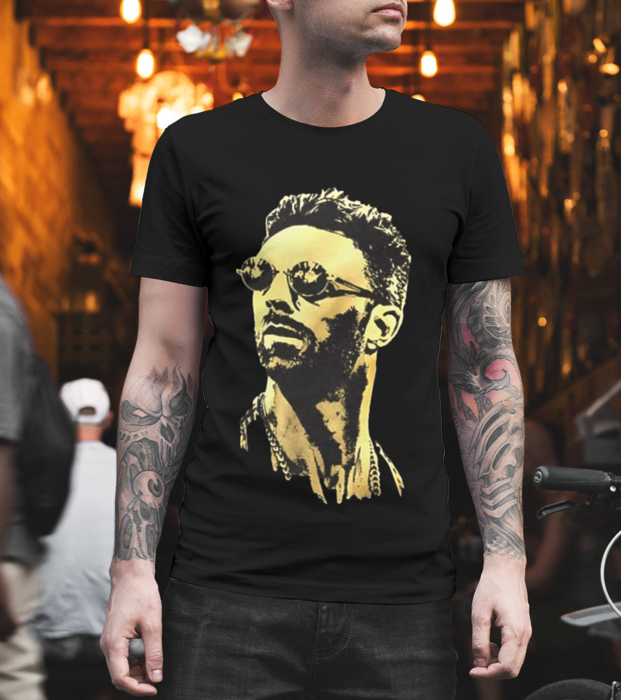 LA Knight Sunglasses Portrait Double Sided T-Shirt