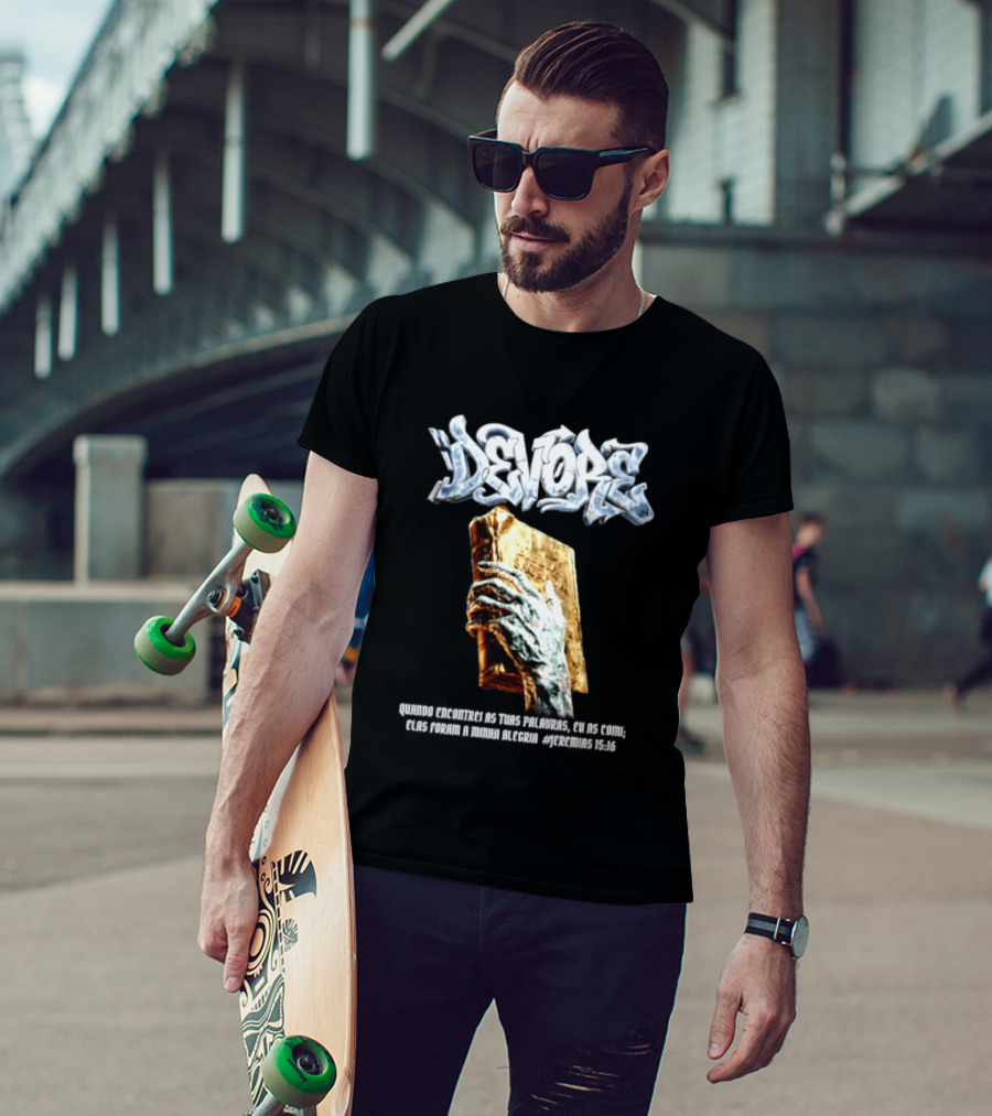 Devore Biblia Sagrada Jeremias 15 16 Encontrei As Tuas Palavras T-Shirt
