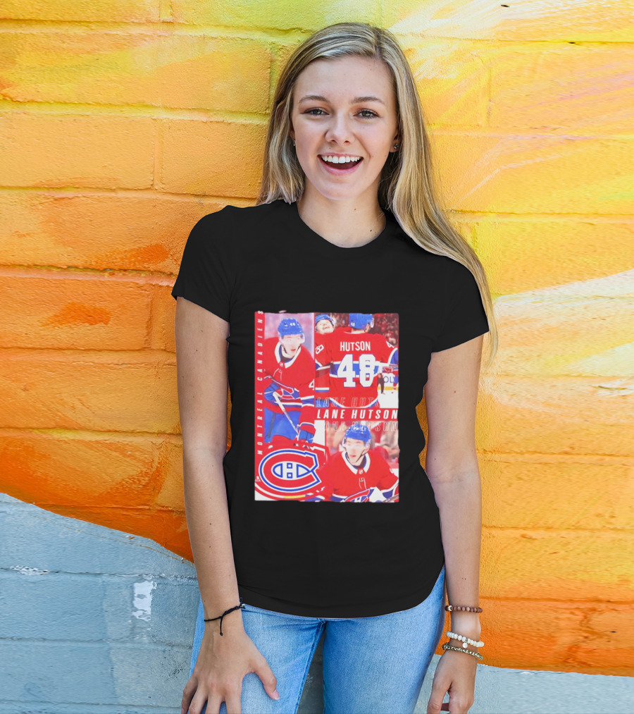 Montreal Canadiens Lane Hutson 48 All For One Moment T-Shirt