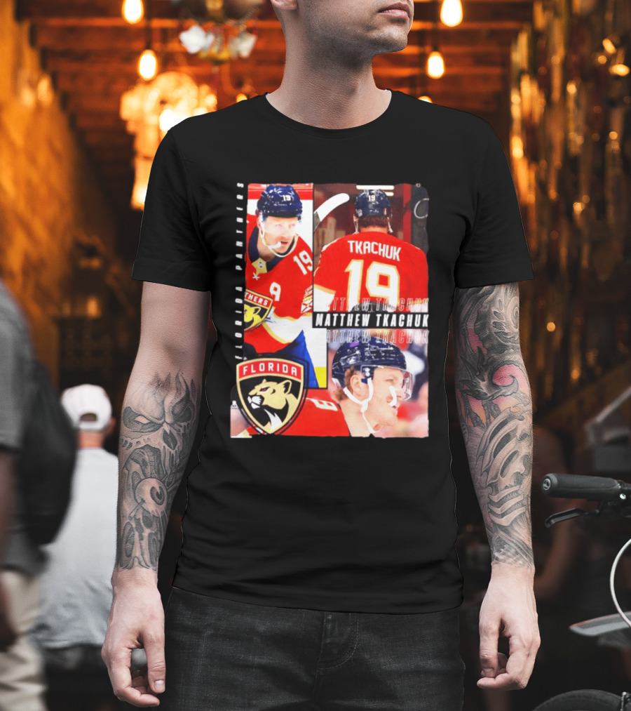 Florida Panthers Matthew Tkachuk Number 19 Hockey Spotlight T-Shirt