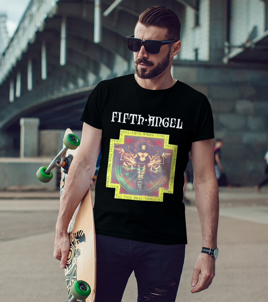 Fifth Angel Time Will Tell Album Art Music Band T-Shirt