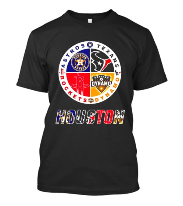 Houston Astros Texans Rockets Dynamo Sports Teams Fan Collection T-Shirt