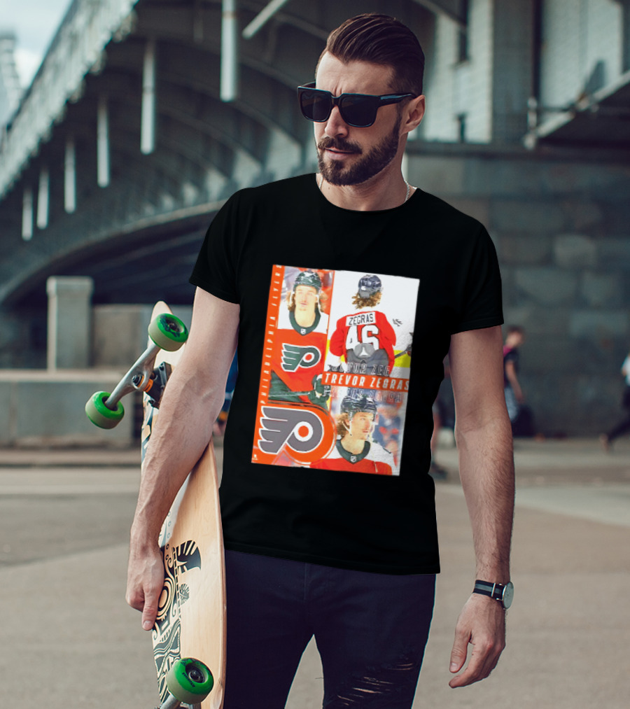 Philadelphia Flyers Trevor Zegras 46 Hockey Moment T-Shirt