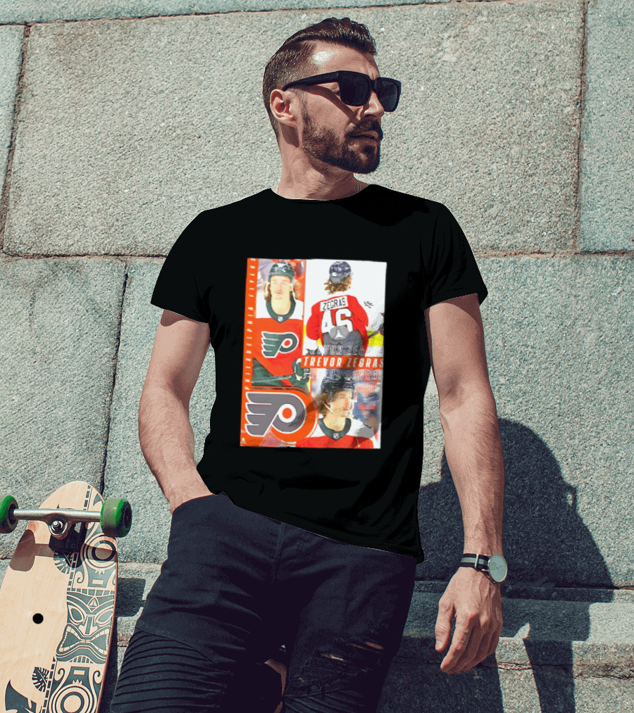 Philadelphia Flyers Trevor Zegras 46 Hockey Moment T-Shirt