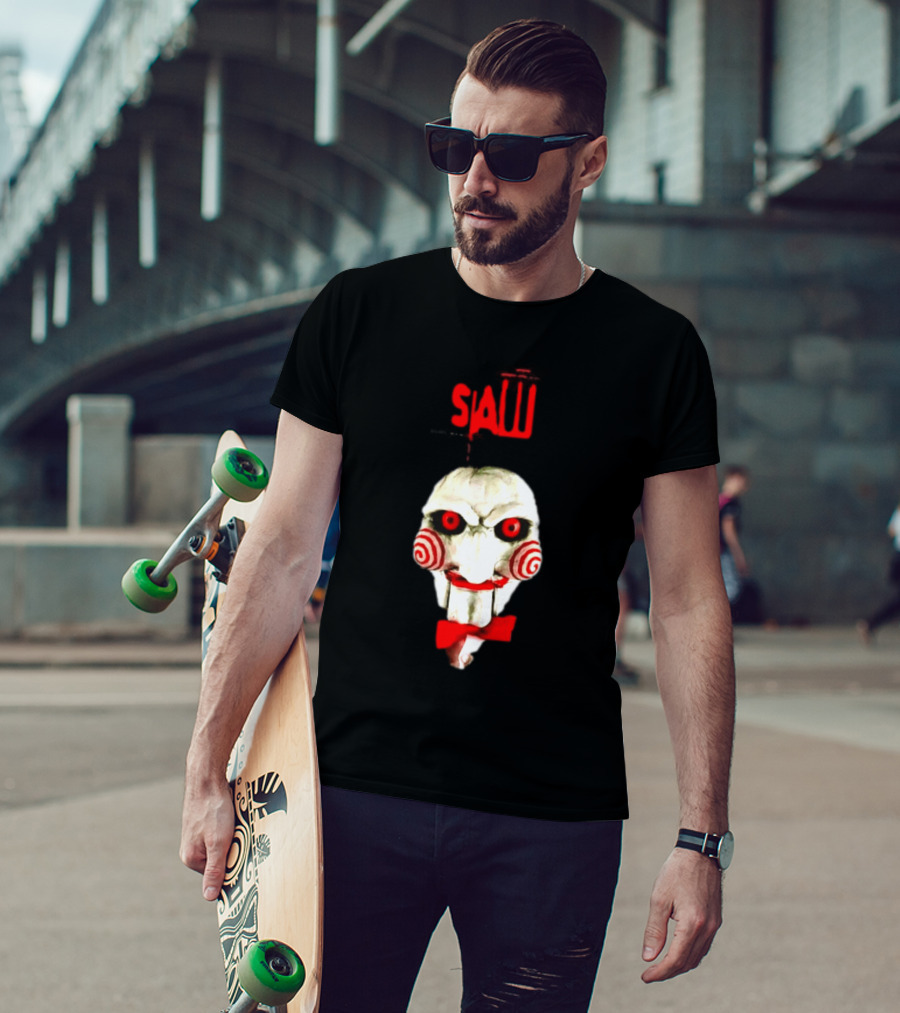 Saw Billy The Puppet Jigsaw Horror Movie Halloween T-Shirt