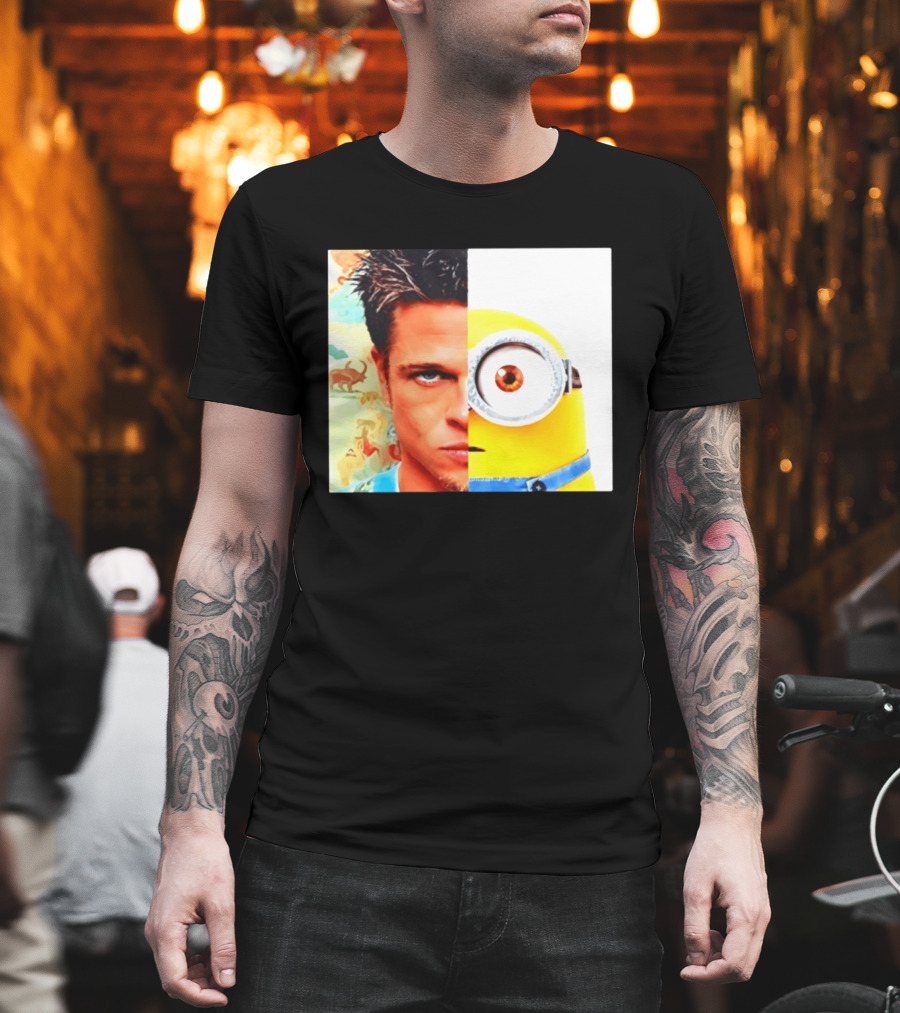 Tyler Durden Minions Split Face Mashup T-Shirt