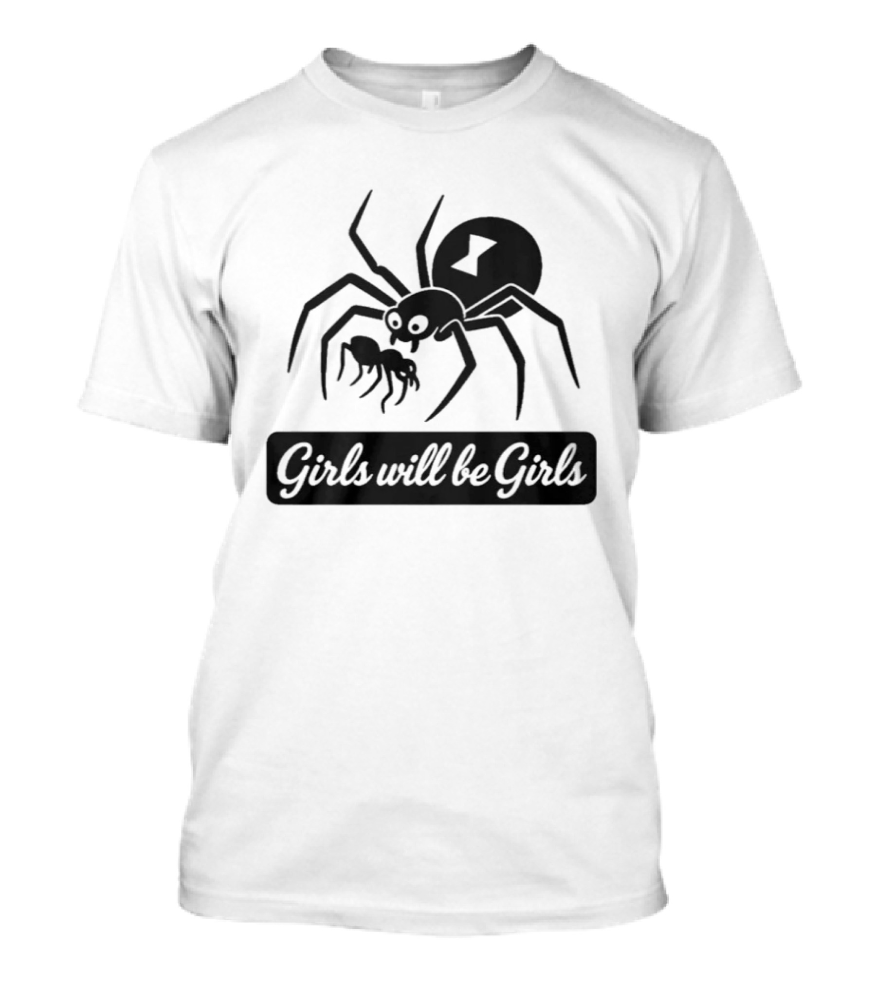 Girls Will Be Girls Black Widow Spider T-Shirt