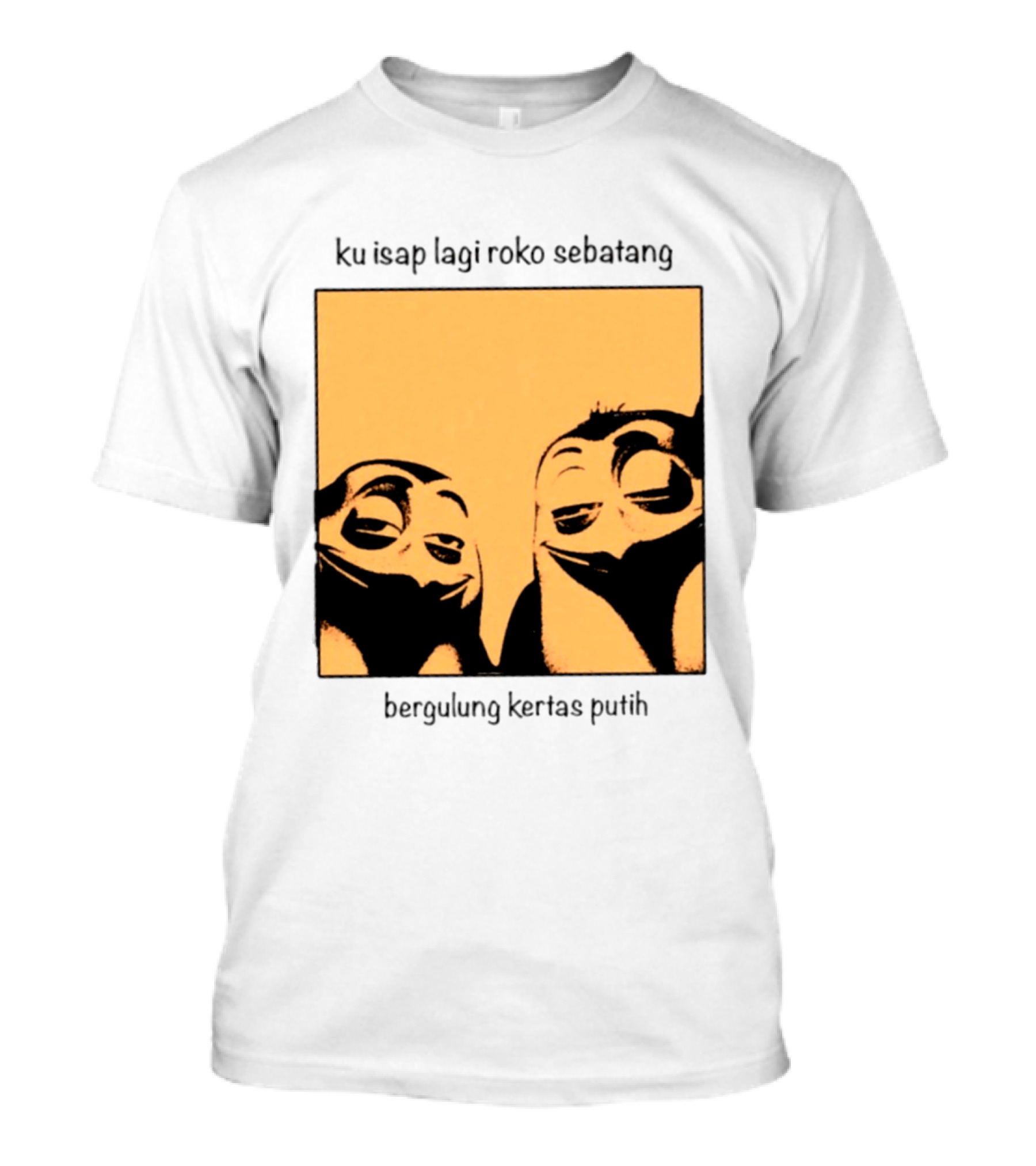 Ku Isap Lagi Roko Sebatang Bergulung Kertas Putih Private Kowalski T-Shirt