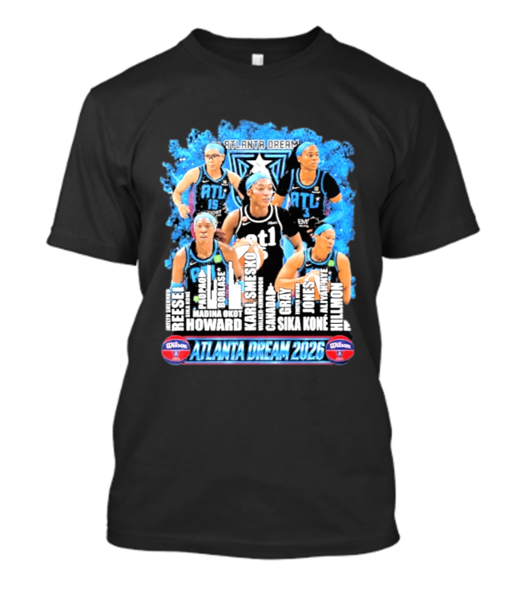 Atlanta Dream 2026 ATL Basketball Team Howard Gray Jones Hillmon Hilmon T-Shirt