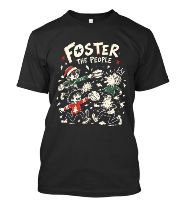 Foster The People Holiday Pie Fight Christmas Music Lovers T-Shirt
