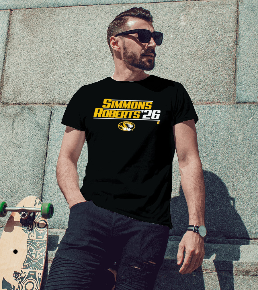 Missouri Tigers Simmons Roberts 26 College Football Mizzou T-Shirt